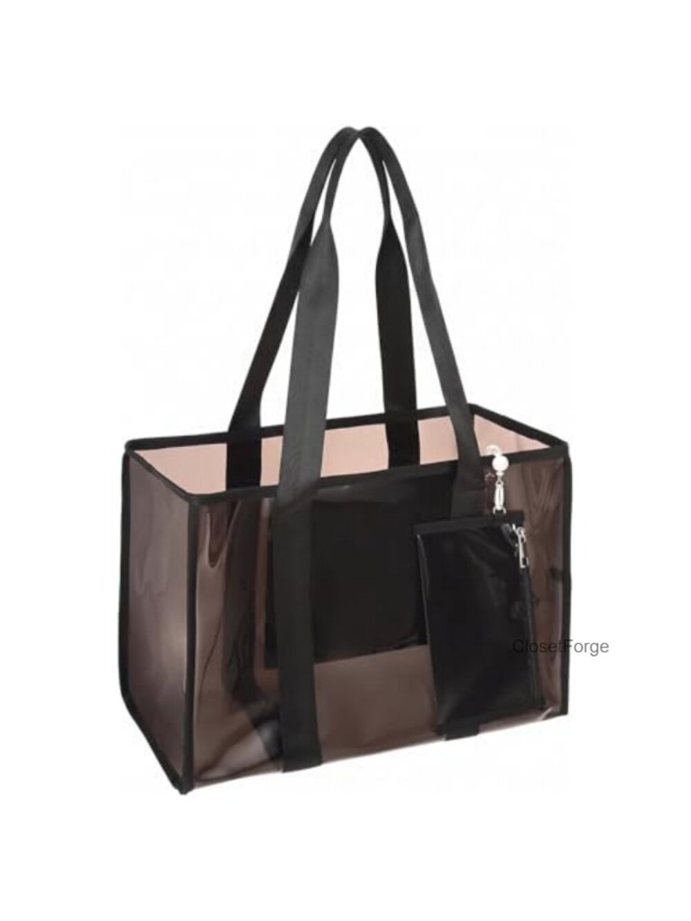 Spacious Large Beach Tote Bag with Detachable Bow, Foldable & Waterproof